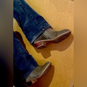 Brown Chukka Boots in Soft Suede with Low Flat Sole